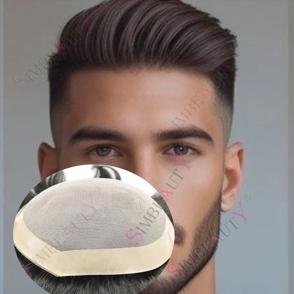 European Fine Mono Toupee Men's Wigs #1b #4 Dark Brown Black Human Hair Durable Baldness Prosthesis 6" Hair Replacement System
European Fine Mono Toupee Men's Wigs #1b #4 Dark Brown Black Human Hair Durable Baldness Prosthesis 6" Hair Replacement System