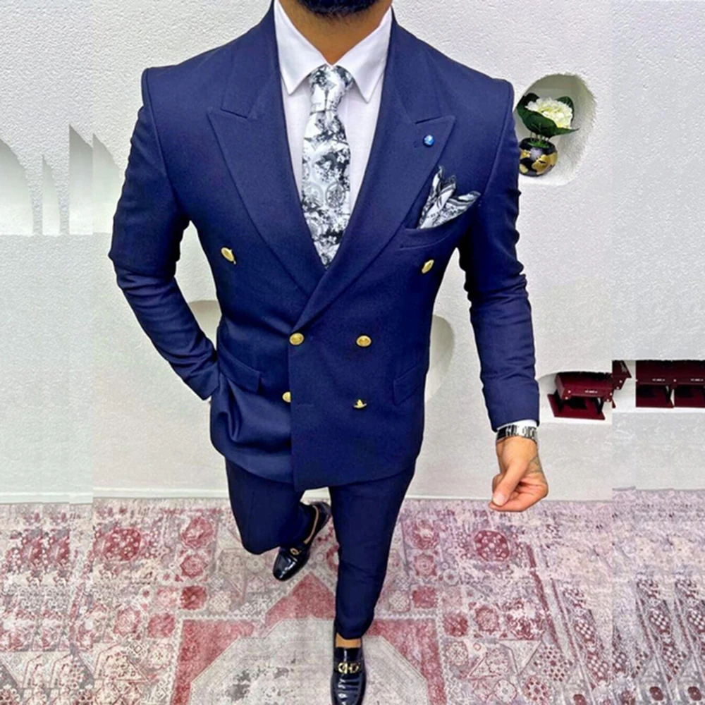 2 Pieces Men Suit Formal Peak Lapel Slim Fit Groom Tuxedo Best Men Suit For Wedding Double Breasted Jacket Pants Terno Masculino
2 Pieces Men Suit Formal Peak Lapel Slim Fit Groom Tuxedo Best Men Suit For Wedding Double Breasted Jacket Pants Terno Masculino