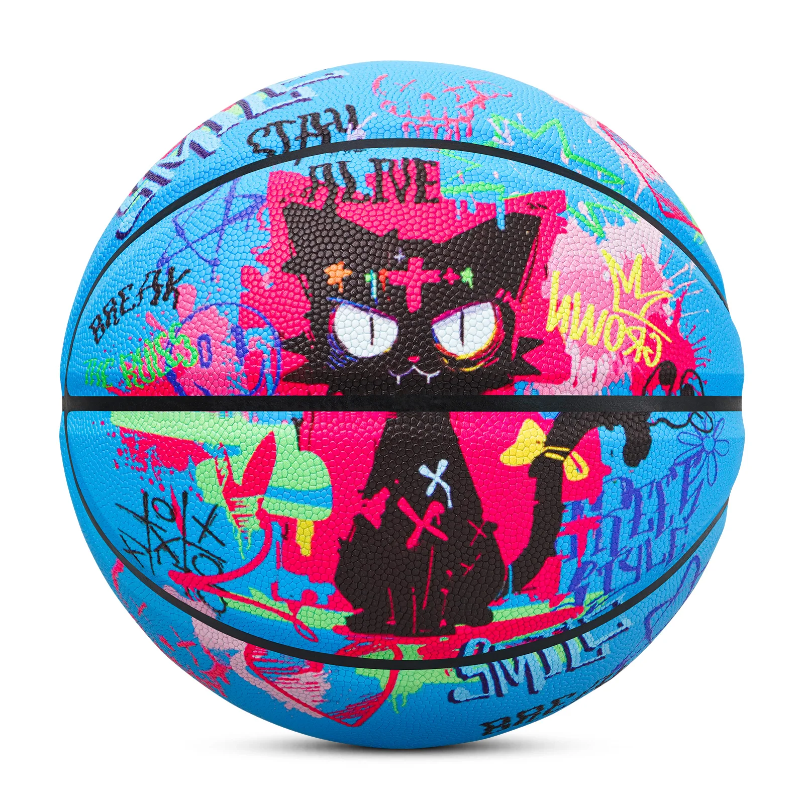 Kuangmi Size 7 Basketball 29.5", Doodle Black Cat PU Ball for Indoor Outdoor, Teens & Adults
Kuangmi Size 7 Basketball 29.5", Doodle Black Cat PU Ball for Indoor Outdoor, Teens & Adults