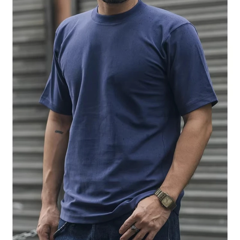 Винтажная футболка Bronson, тяжелая однотонная футболка с короткими рукавами и ребристой трикотаж, бесшовная конструкция плеч
Винтажная футболка Bronson, тяжелая однотонная футболка с короткими рукавами и ребристой трикотаж, бесшовная конструкция плеч