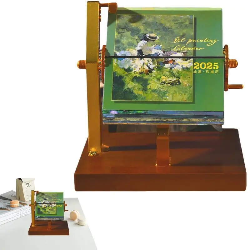 2025 Desk Calendar Ornament 2025 Calendar Hand Cranked Oil Painting Decor Tabletop Year Planner Calendar Ornaments Novelty
2025 Desk Calendar Ornament 2025 Calendar Hand Cranked Oil Painting Decor Tabletop Year Planner Calendar Ornaments Novelty