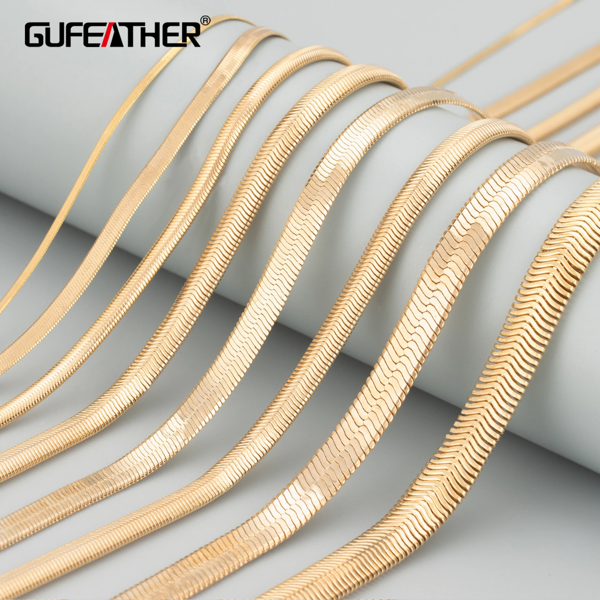 GUFEATHER MB71, модное ожерелье со змеиным плетением, без никеля, длинное ожерелье 18k покрытие золотом и родием, цепочка «сделай сам», ожерелье с подвеской, 1 шт/Лот
GUFEATHER MB71, модное ожерелье со змеиным плетением, без никеля, длинное ожерелье 18k покрытие золотом и родием, цепочка «сделай сам», ожерелье с подвеской, 1 шт/Лот