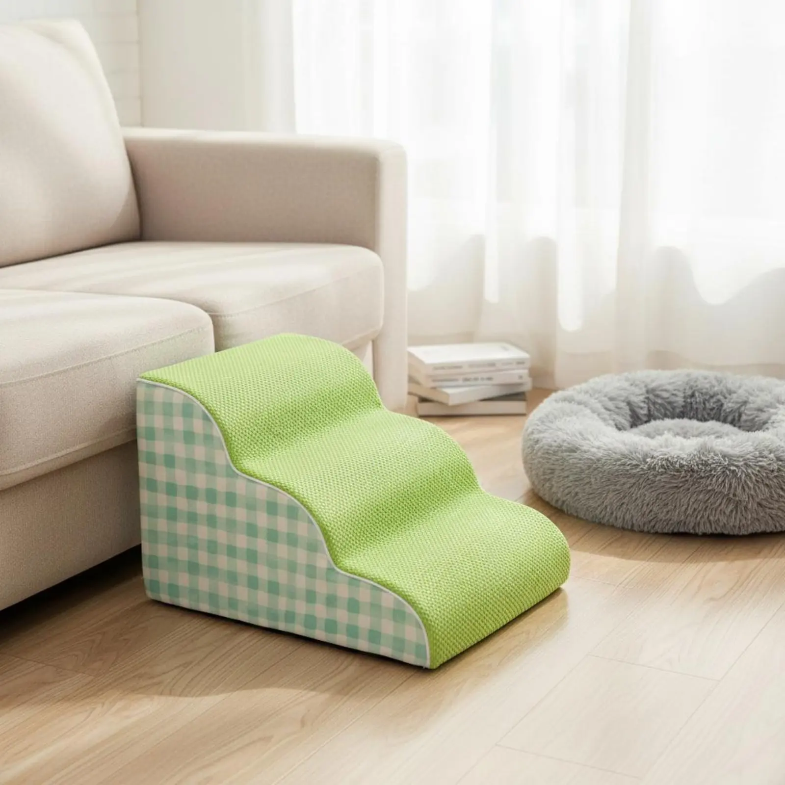 Pet Ramp Non-Slip Design Dog Steps Foam Pet Stairs Removable and Cleanable Cover Upholstered Dog Stairs No Assembly Required
Pet Ramp Non-Slip Design Dog Steps Foam Pet Stairs Removable and Cleanable Cover Upholstered Dog Stairs No Assembly Required