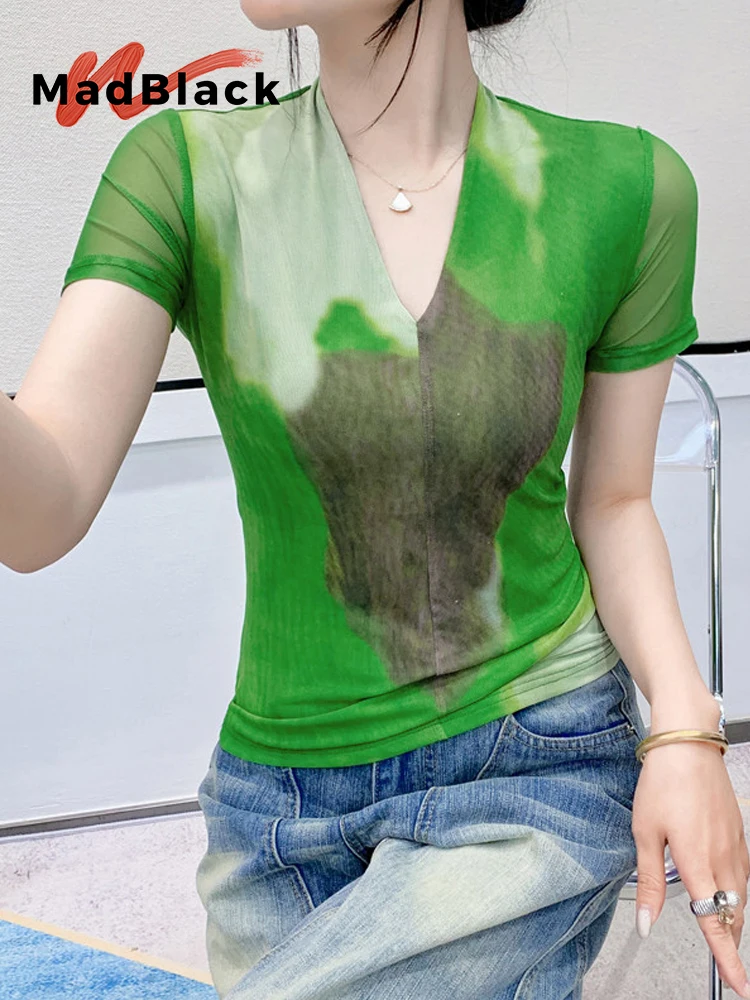 MadBlack-Women's European T-Shirt, Sexy V Neck Halo Printing, Clubwear Short Sleeve Slim Mesh S-3XL Tee, 2025 Summer T54210CC
MadBlack-Women's European T-Shirt, Sexy V Neck Halo Printing, Clubwear Short Sleeve Slim Mesh S-3XL Tee, 2025 Summer T54210CC