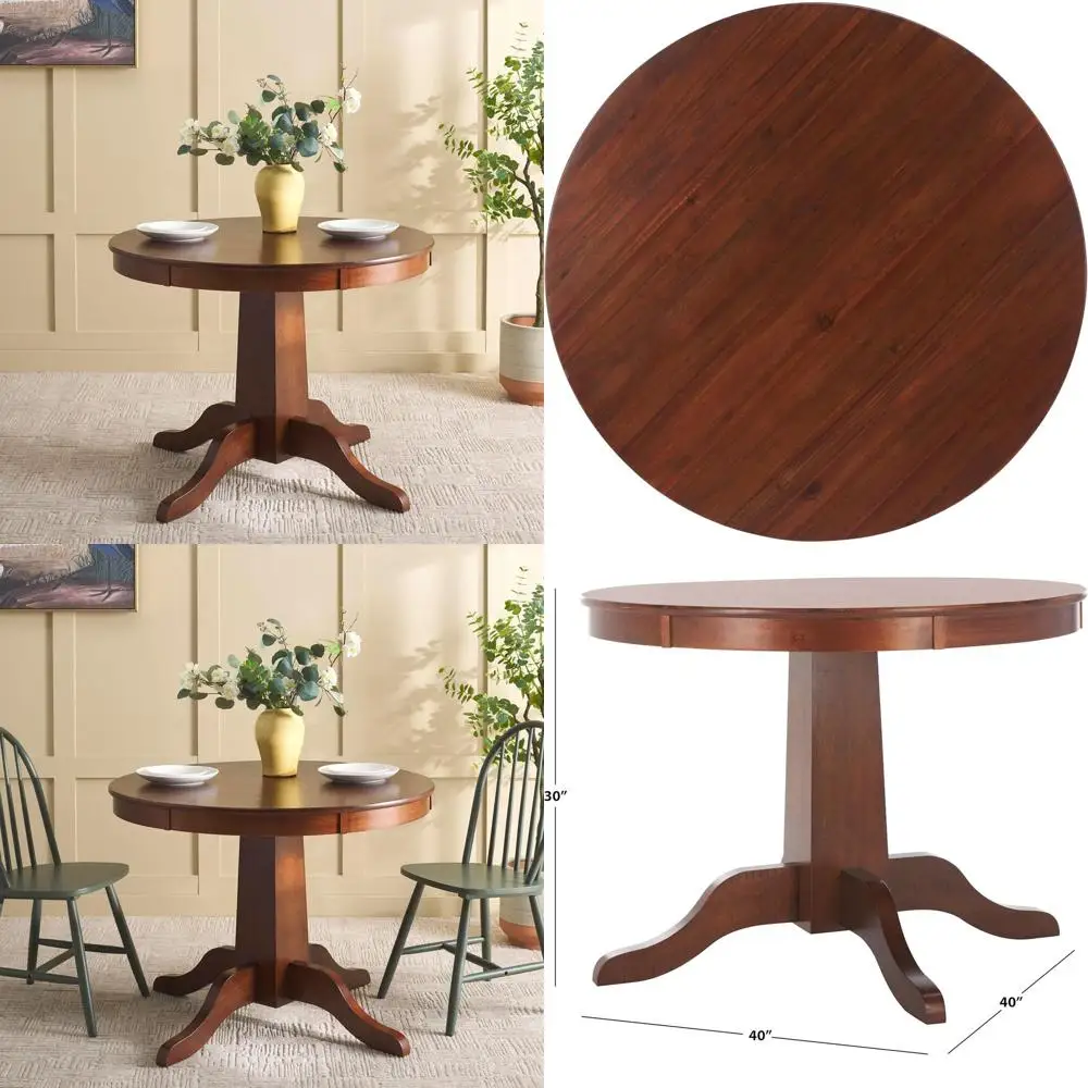 Cae Brown Round Dining Table, Traditional Pedestal, Seats 4 (DTB9215A)
Cae Brown Round Dining Table, Traditional Pedestal, Seats 4 (DTB9215A)