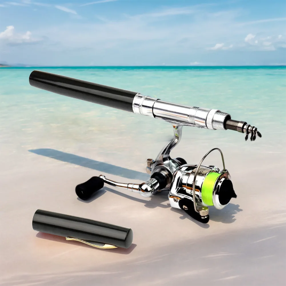 Мини-карманная удочка в форме ручки с катушкой, телескопическая удочка, комплект удочки, комбинированный комплект спиннинговой катушки для рыбалки на открытом воздухе
Мини-карманная удочка в форме ручки с катушкой, телескопическая удочка, комплект удочки, комбинированный комплект спиннинговой катушки для рыбалки на открытом воздухе