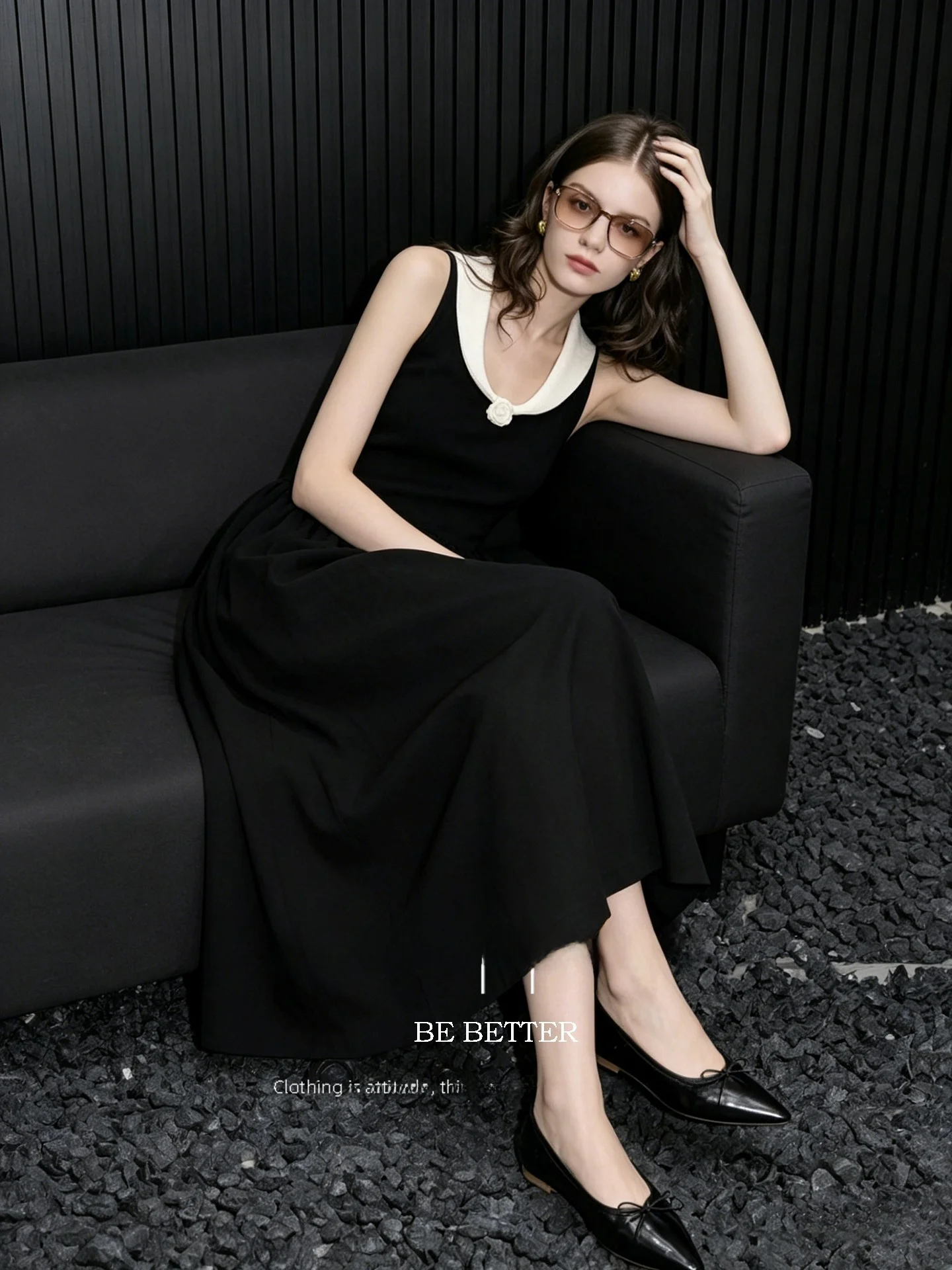 Huaappuw Hepburn Style Sleeveless Dress Summer New Artistic Contrast Color Collar Growth Skirt A-Line Cotton Nylon Spandex
Huaappuw Hepburn Style Sleeveless Dress Summer New Artistic Contrast Color Collar Growth Skirt A-Line Cotton Nylon Spandex