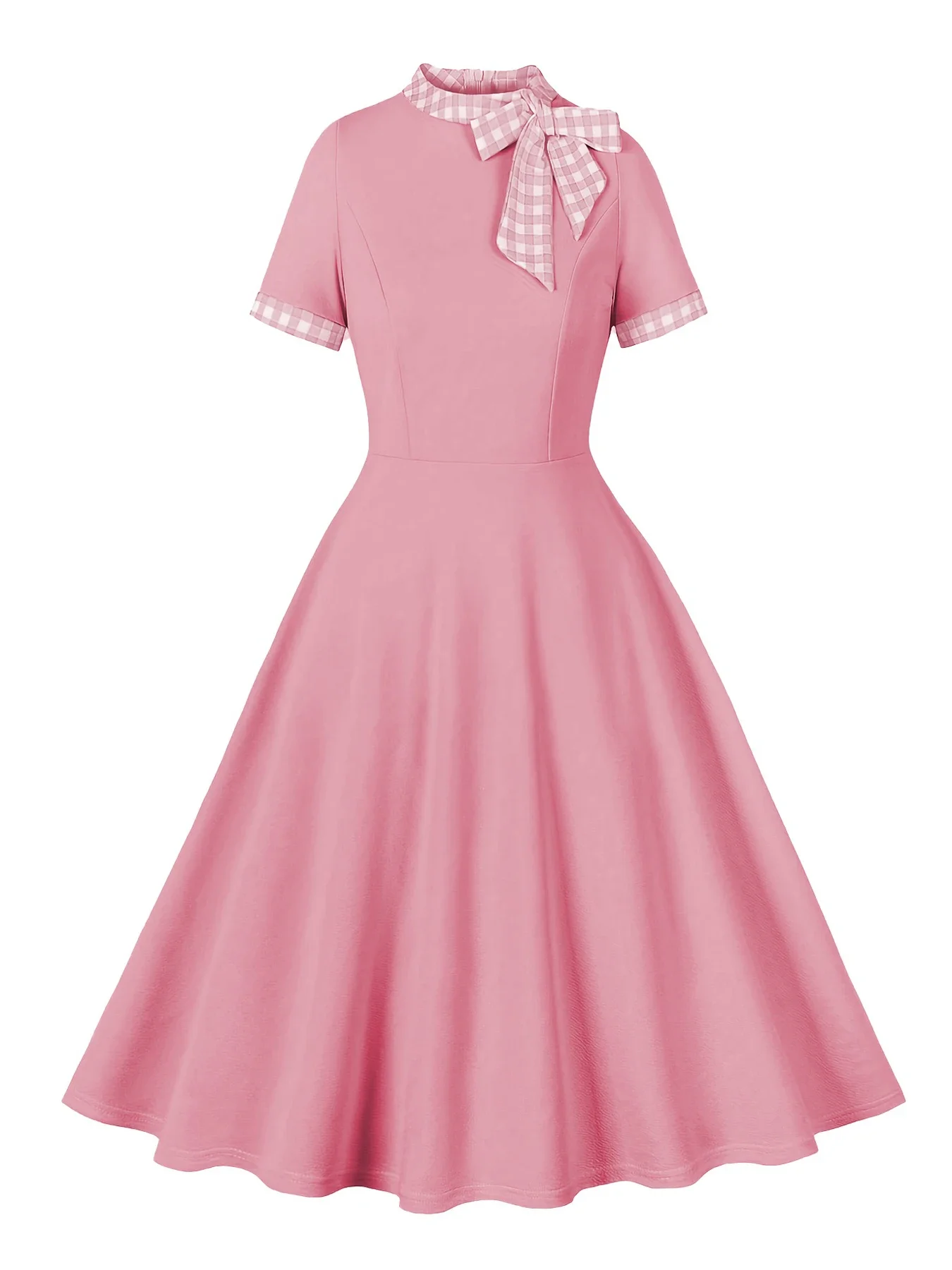 2025 Patchwork Plaid Print Tie Neck 1950s Birthday Women Dresses Summer Casual Clothes Elegant A-Line Flare Runway Swing Dress
2025 Patchwork Plaid Print Tie Neck 1950s Birthday Women Dresses Summer Casual Clothes Elegant A-Line Flare Runway Swing Dress