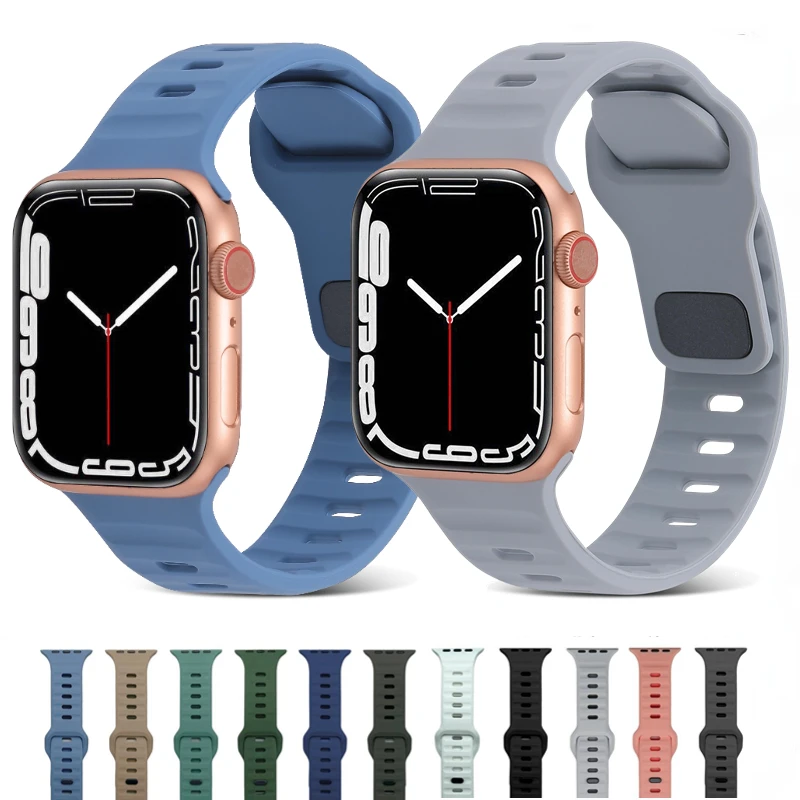 Silicone strap For Apple watch Ultra 49mm 8 7 45mm 41mm Smart watch replacement wristband For iwatch 6 5 4 3 2 SE 44mm 42mm 40mm
Silicone strap For Apple watch Ultra 49mm 8 7 45mm 41mm Smart watch replacement wristband For iwatch 6 5 4 3 2 SE 44mm 42mm 40mm
