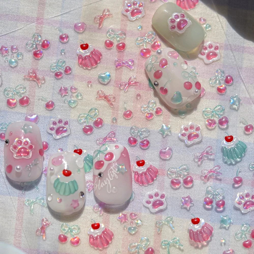 Colored Shiny Jelly Claw Paw Pudding Dessert Cherry Bowknot Cake Bow Tie Drink Food Love Heart Nail Art Sticker Manicure Decal
Colored Shiny Jelly Claw Paw Pudding Dessert Cherry Bowknot Cake Bow Tie Drink Food Love Heart Nail Art Sticker Manicure Decal