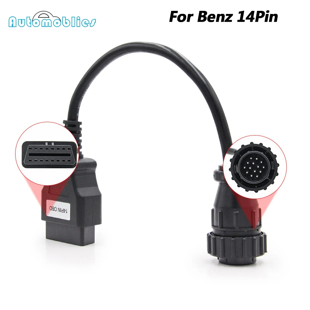 For Benz 14pin To 16Pin OBD2 Extension Cable Connector Adapter Auto Truck OBDII Diagnostic Auto Tool
For Benz 14pin To 16Pin OBD2 Extension Cable Connector Adapter Auto Truck OBDII Diagnostic Auto Tool