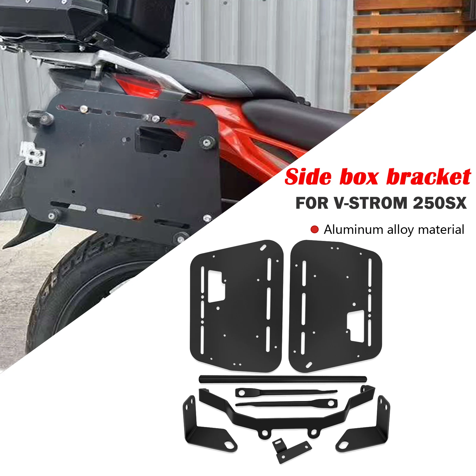 For V-STROM 250SX 2022-2024 Motorcycle Pannier Rack Side Panniers Racks Side Box Luggage Bracket Saddle Bag Support Bars Bracket