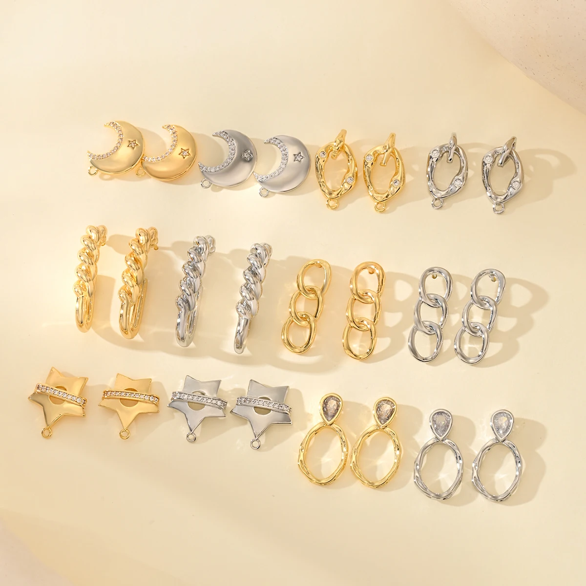 Factory Wholesale Gold Color Brass Stud Earrings With S925 SLIVER PIN Earring Jewelry Making Supplies Diy Accessories Parts
Factory Wholesale Gold Color Brass Stud Earrings With S925 SLIVER PIN Earring Jewelry Making Supplies Diy Accessories Parts