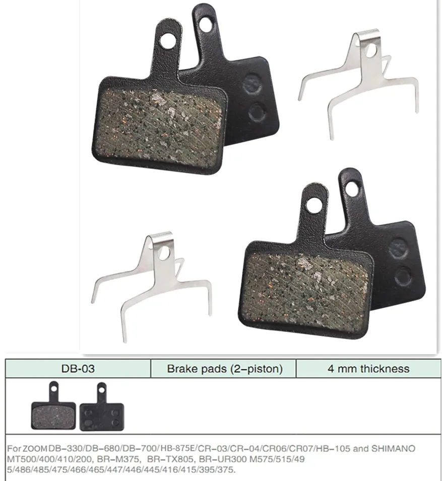 ZOOM DB-03 Semi Metal Hydraulic Oil Disc MTB Bike Brake Pads For M355 M375 M395 M446 M447 M475 M485 M495 M515 M525 M535 M575
ZOOM DB-03 Semi Metal Hydraulic Oil Disc MTB Bike Brake Pads For M355 M375 M395 M446 M447 M475 M485 M495 M515 M525 M535 M575