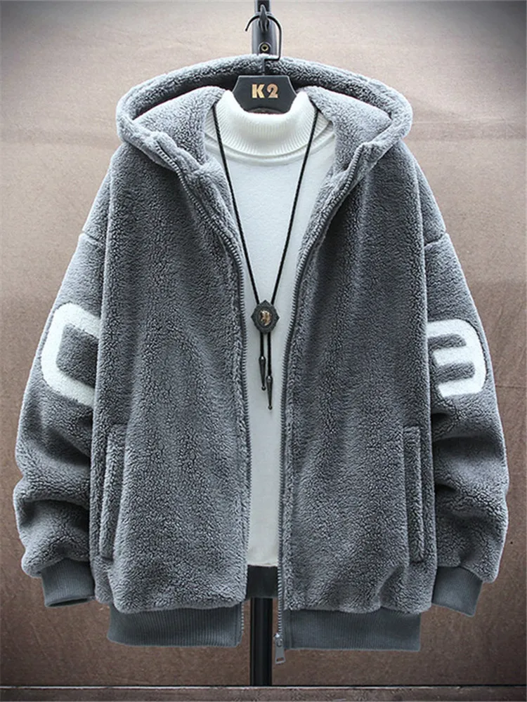 Double-Sided Lamb Fur Jaet Men's Winter Thiened Warm Cotton Coat Youth Faion Loose Fit Long Sve Zipper Closure Jaet
Double-Sided Lamb Fur Jaet Men's Winter Thiened Warm Cotton Coat Youth Faion Loose Fit Long Sve Zipper Closure Jaet