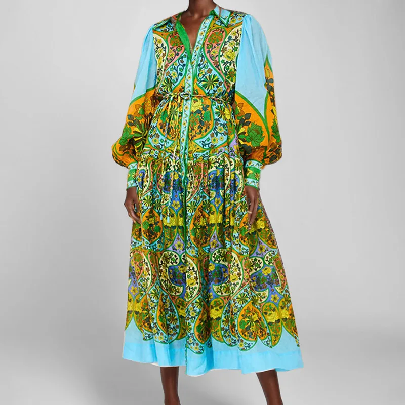 2025 Vintage Lantern Sleeve Printed Long Sleeve Pleated Dress r Big Swing Casual Loose Lapel Women's Dress 28848 C001
2025 Vintage Lantern Sleeve Printed Long Sleeve Pleated Dress r Big Swing Casual Loose Lapel Women's Dress 28848 C001
