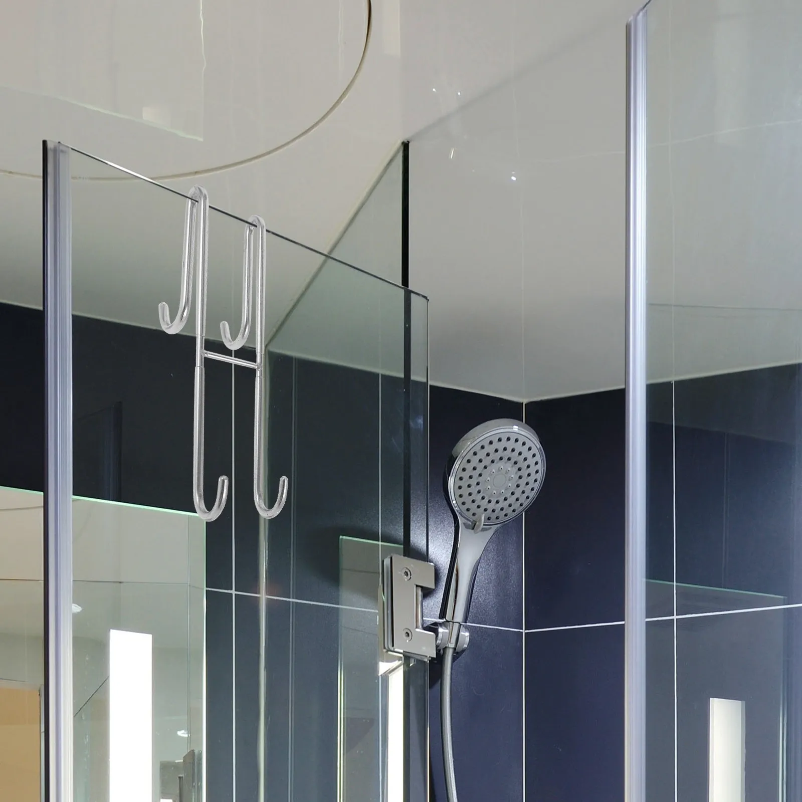 Double-Sided Metal Shower Hook Stainless Steel Heavy Duty Towel Hanging Rack for Glass Shower Door Bathroom Bedroom Garden Use
Double-Sided Metal Shower Hook Stainless Steel Heavy Duty Towel Hanging Rack for Glass Shower Door Bathroom Bedroom Garden Use