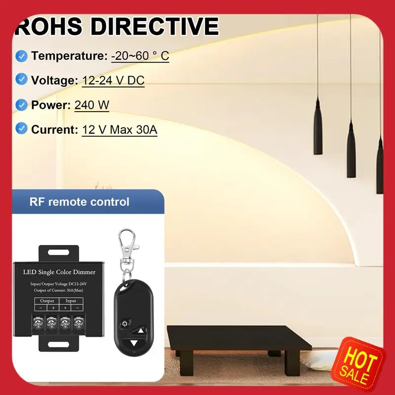 A08I 30A Single Channel Led Dimmer Controller With 3 Key Wireless Rf Remote Control For Single Color 5050 3528 Led Striplight
A08I 30A Single Channel Led Dimmer Controller With 3 Key Wireless Rf Remote Control For Single Color 5050 3528 Led Striplight
