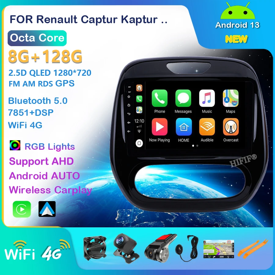 Автомагнитола 128G для Renault Captur Kaptur 2016-2019 Android 13, автомобильный мультимедийный видеоплеер без DVD, CD-проигрыватель, GPS-навигация, 2din Carplay
Автомагнитола 128G для Renault Captur Kaptur 2016-2019 Android 13, автомобильный мультимедийный видеоплеер без DVD, CD-проигрыватель, GPS-навигация, 2din Carplay