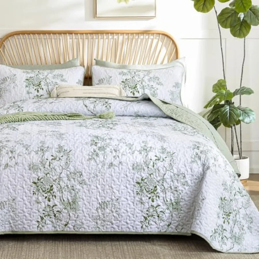 Green Floral Quilt Set QueenBotanical Leaf and Butterfly Pattern Quilts Bedspread Coverlet Set Soft Beautiful Farmhouse Plants
Green Floral Quilt Set QueenBotanical Leaf and Butterfly Pattern Quilts Bedspread Coverlet Set Soft Beautiful Farmhouse Plants
