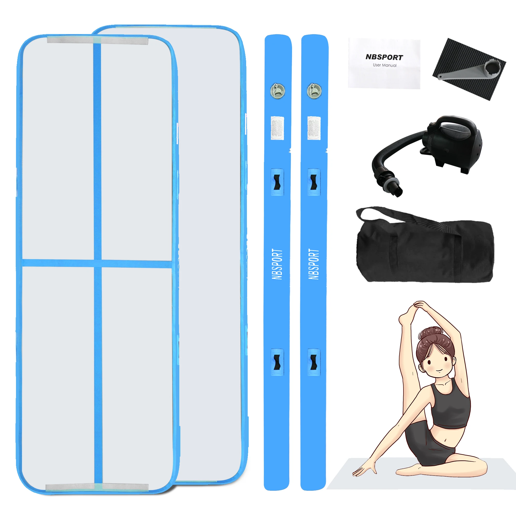 Inflatable Gymnastics Mat Air Track Inflatable Gymnastic Mats Tumble Air Track Tumbling Floor Mats for Sale 1
Inflatable Gymnastics Mat Air Track Inflatable Gymnastic Mats Tumble Air Track Tumbling Floor Mats for Sale 1