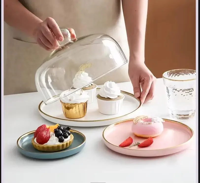 Ceramic Western Food Plate with Glass Cover Cake Tray Phnom Penh Matte Frosted Dessert Plate Fruit Plate Home Decor Storage Tray
Ceramic Western Food Plate with Glass Cover Cake Tray Phnom Penh Matte Frosted Dessert Plate Fruit Plate Home Decor Storage Tray