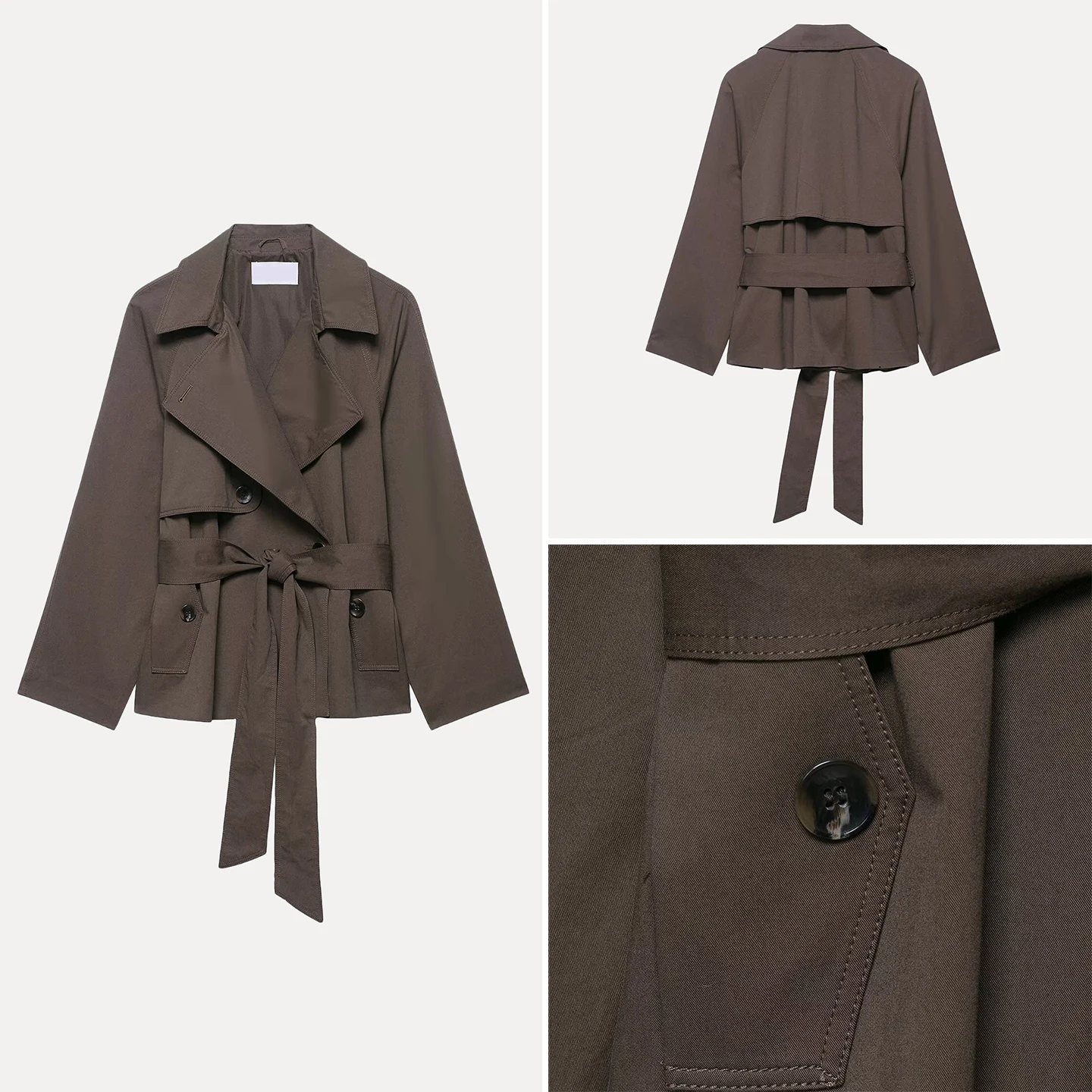 Ele ort Double-Breasted Windbreaker Autumn 2025 Women's Faion Sle Flat Collar Coat Double Row Buttons Commute Loose... 
Ele ort Double-Breasted Windbreaker Autumn 2025 Women's Faion Sle Flat Collar Coat Double Row Buttons Commute Loose...