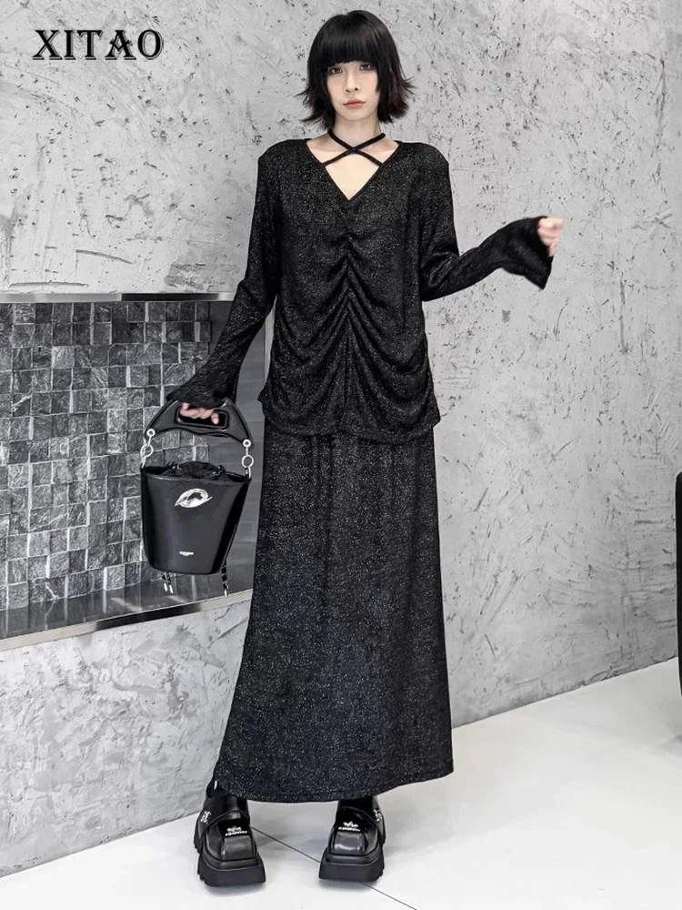XITAO Casual Loose Elastic Waist V-neck Flare Sleeve Matching Set 2025 New Sweet Cool Fashion Autumn Women Dress Set GMM1050
XITAO Casual Loose Elastic Waist V-neck Flare Sleeve Matching Set 2025 New Sweet Cool Fashion Autumn Women Dress Set GMM1050
