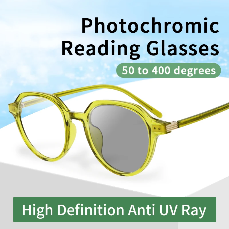 Photochromic Reading Sunglasses,Ultra-light TR90 Frame, Anti UV/Eyestrain/Glare Stylish Readers Women Magnifying Hard Resin Lens
Photochromic Reading Sunglasses,Ultra-light TR90 Frame, Anti UV/Eyestrain/Glare Stylish Readers Women Magnifying Hard Resin Lens