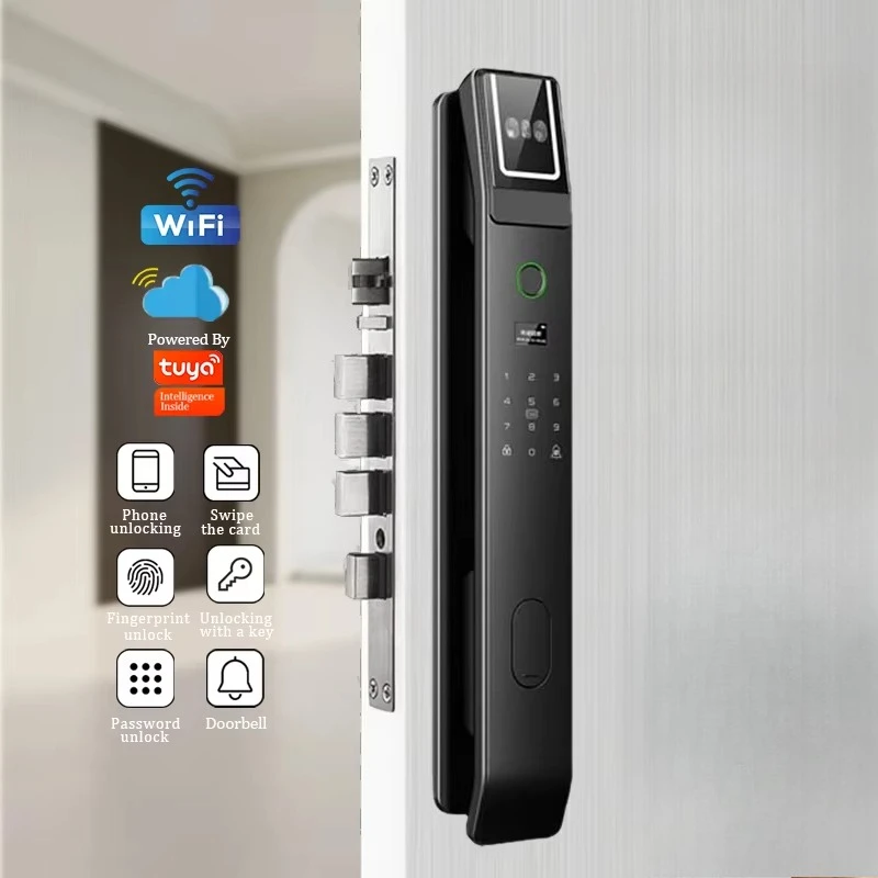 Smart Tuya Door Lock Fingerprint Remote Unlock for Home Security Smart Door Lock for Front Door
Smart Tuya Door Lock Fingerprint Remote Unlock for Home Security Smart Door Lock for Front Door
