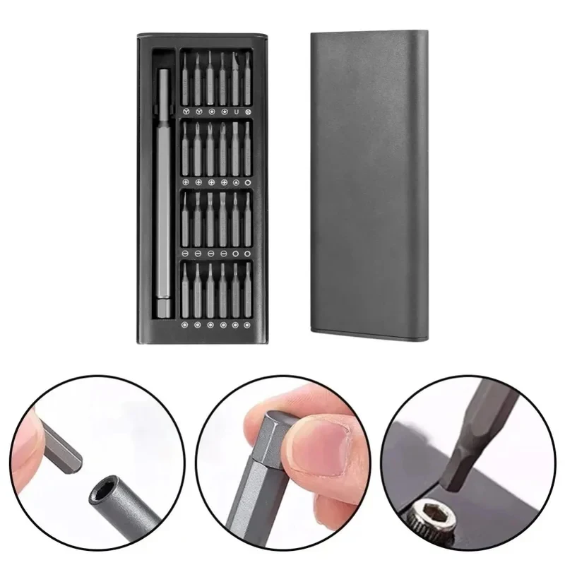 Precision Screwdriver Set 25 in 1 Screw Driver Se Hexagonal Flat Head Magnetic Screwdriver Head for iPhone PC WatchCameraGlasses
Precision Screwdriver Set 25 in 1 Screw Driver Se Hexagonal Flat Head Magnetic Screwdriver Head for iPhone PC WatchCameraGlasses