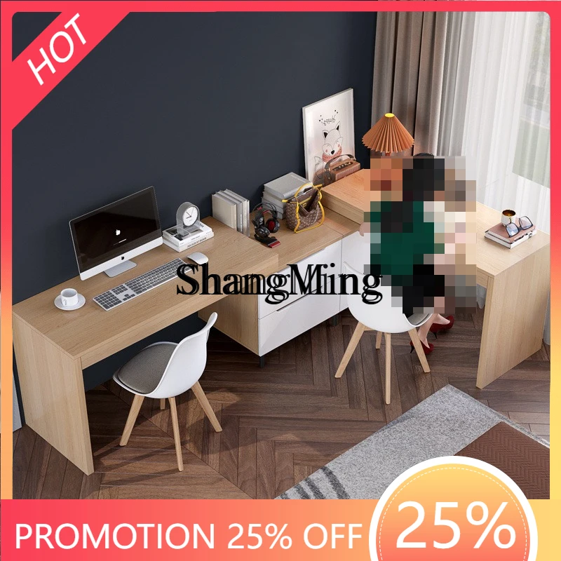 SM double desk, home corner computer desk, bedroom student study table in one
SM double desk, home corner computer desk, bedroom student study table in one