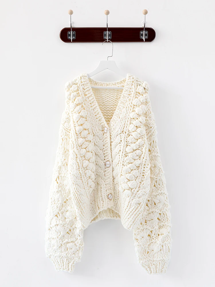 Jastie Hand Hook Knitted Cardigan 2025 Autumn And Winter New Women's Clothing Beige Hook Flower Hollow Lazy Style Thick Sweater
Jastie Hand Hook Knitted Cardigan 2025 Autumn And Winter New Women's Clothing Beige Hook Flower Hollow Lazy Style Thick Sweater