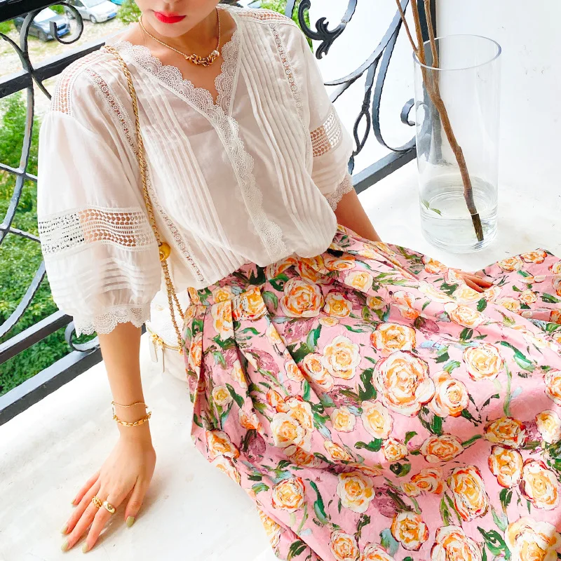 Summer New Thin Shirt Women's Short Sleeve French Style Design Elegant Lady Shirt Puff Sleeve Women's Shirt Socialite
Summer New Thin Shirt Women's Short Sleeve French Style Design Elegant Lady Shirt Puff Sleeve Women's Shirt Socialite