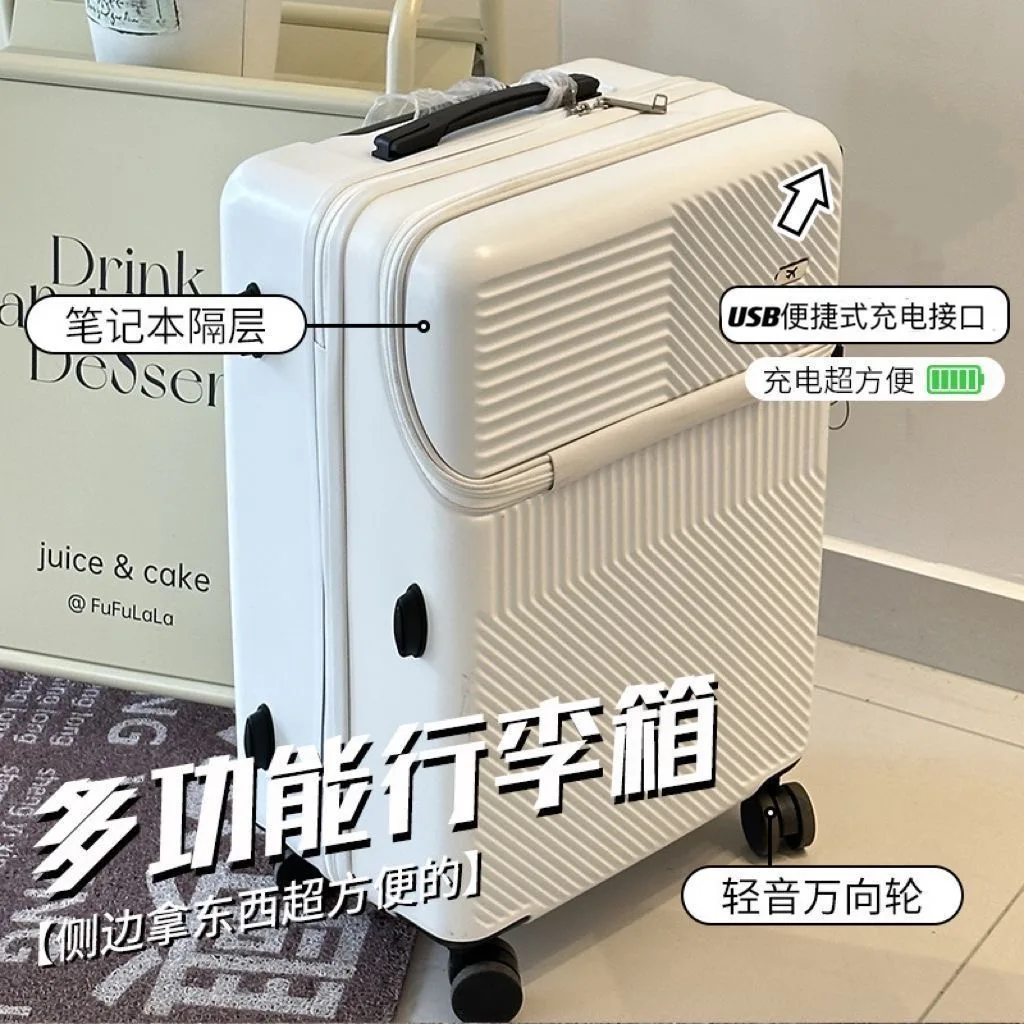 Front-opening luggage box with high appearance level carry on 20-inch portable with handle, travel trolley suitcase 24/28 inch
Front-opening luggage box with high appearance level carry on 20-inch portable with handle, travel trolley suitcase 24/28 inch
