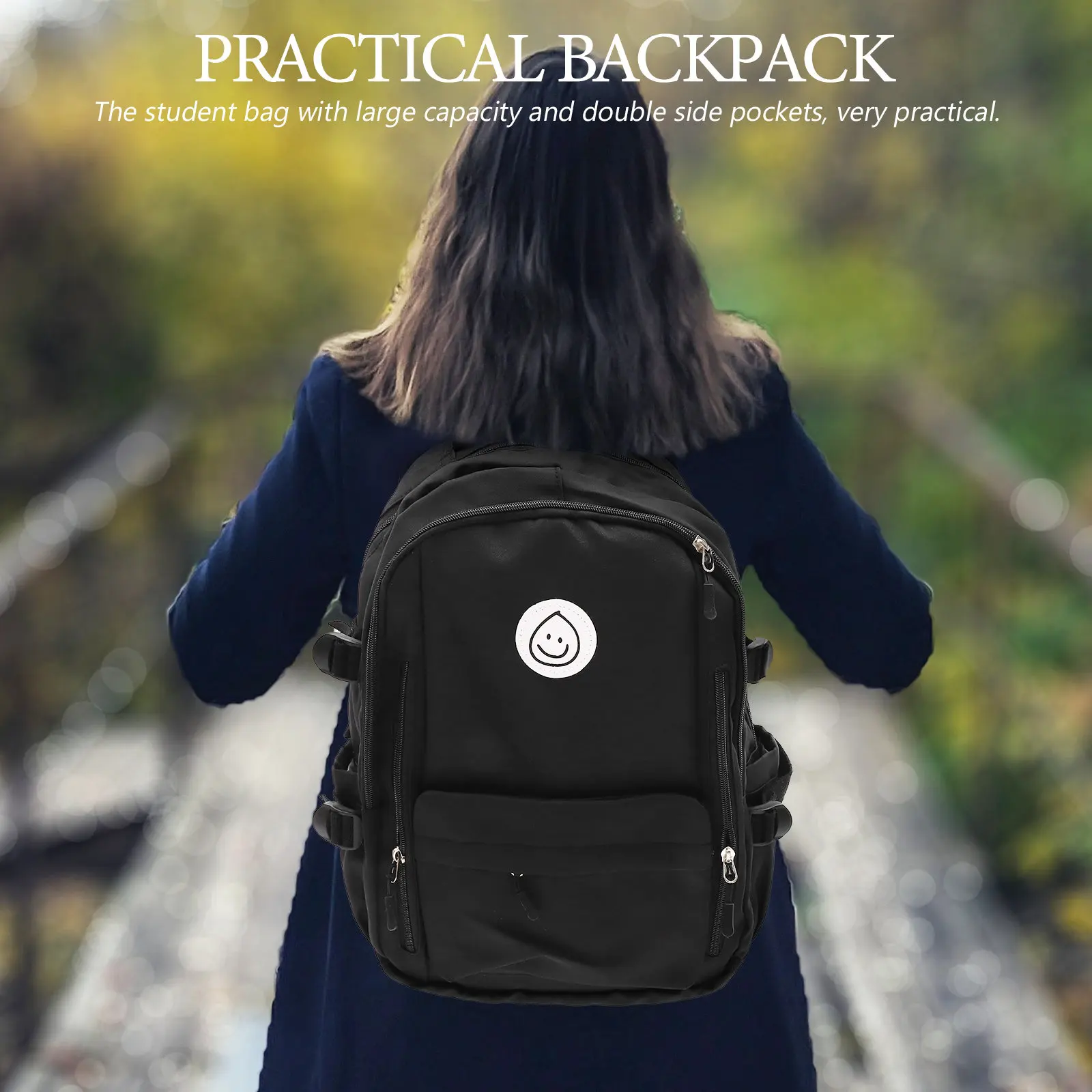 1Pcs Premium Nylon Student Backpack Large Capacity Waterproof Moisture Proof Dust Proof Side Pockets for Books Stationery
1Pcs Premium Nylon Student Backpack Large Capacity Waterproof Moisture Proof Dust Proof Side Pockets for Books Stationery