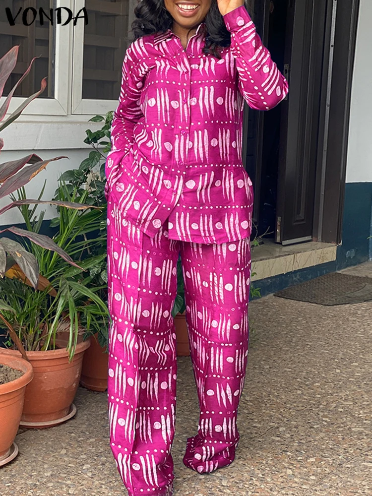 VONDA Women Elegant Printed Pant Sets 2024 Long Sleeve Tops and Trousers Solid Casual Loose 2pcs Matching Sets Oversized
VONDA Women Elegant Printed Pant Sets 2024 Long Sleeve Tops and Trousers Solid Casual Loose 2pcs Matching Sets Oversized