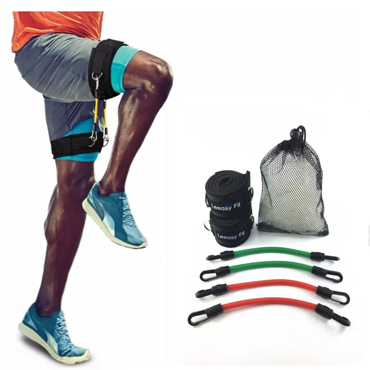 Leg Running Resistance tubes Kinetic speed Strength Elasticas band exercise Athletes Football basketball players Cones Goal
Leg Running Resistance tubes Kinetic speed Strength Elasticas band exercise Athletes Football basketball players Cones Goal