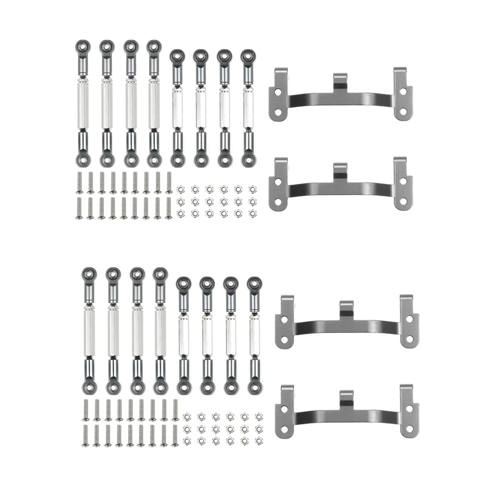 A13Q-2 Set Upgrade Metal Pull Rod Link Rod Base Bracket For WPL B1 B14 B24 C14 C24 1/16 Titanium
A13Q-2 Set Upgrade Metal Pull Rod Link Rod Base Bracket For WPL B1 B14 B24 C14 C24 1/16 Titanium