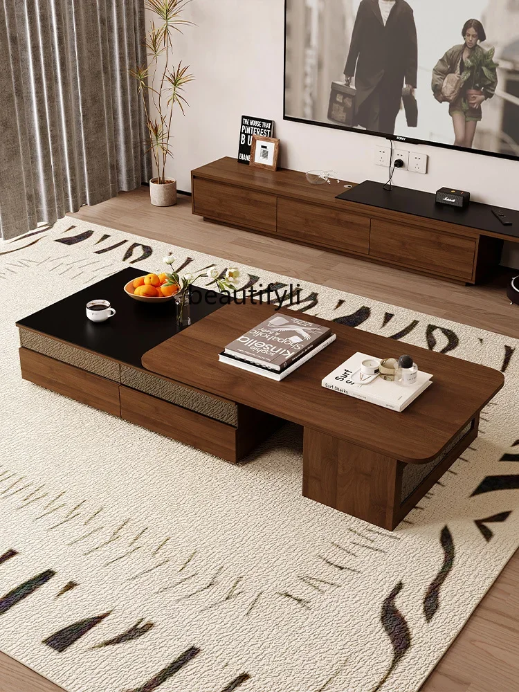 Asmt56Retractable coffee table glass living room household small apartment minimalist rock slab coffee table solid wood tea tabl
Asmt56Retractable coffee table glass living room household small apartment minimalist rock slab coffee table solid wood tea tabl