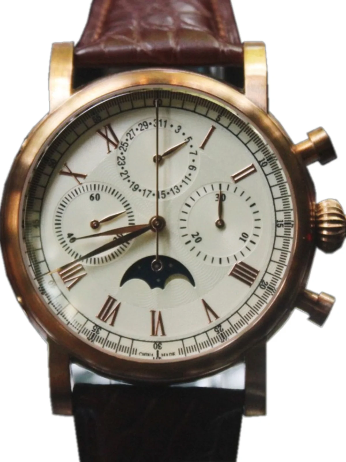 Mechanical chronograph men's M199S classic retro ivory yellow multifunctional waterproof men's mechanical watch moon phase
Mechanical chronograph men's M199S classic retro ivory yellow multifunctional waterproof men's mechanical watch moon phase