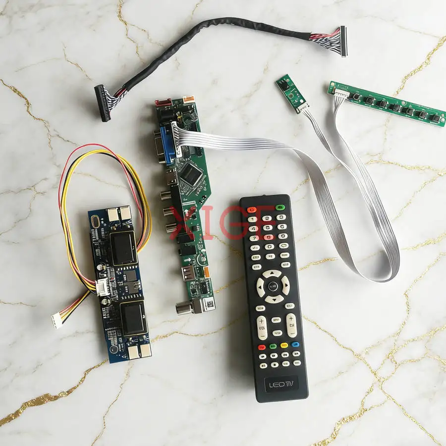 Screen Drive Controller Board Fit HT17E12 HT17E11 HT17E13 HT17EX1 4-CCFL USB+AV+VGA+HDMI 30 Pin LVDS 1280*1024 1280x1024 Kit DIY
Screen Drive Controller Board Fit HT17E12 HT17E11 HT17E13 HT17EX1 4-CCFL USB+AV+VGA+HDMI 30 Pin LVDS 1280*1024 1280x1024 Kit DIY