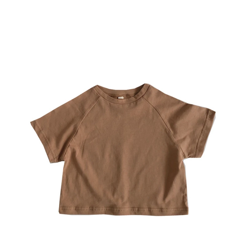 Korean Version Of Summer Basic Summer Western Style Short Sleeved T-shirt Children's Solid Color Bat Sleeve T-shirt
Korean Version Of Summer Basic Summer Western Style Short Sleeved T-shirt Children's Solid Color Bat Sleeve T-shirt