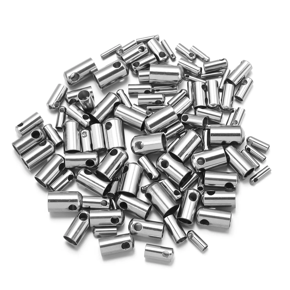 30pcs Stainless Steel Column End Tip Cap Crimp Clasps Connector Fit Snake Chain Necklace Leather Cord Jewelry Accessories
30pcs Stainless Steel Column End Tip Cap Crimp Clasps Connector Fit Snake Chain Necklace Leather Cord Jewelry Accessories