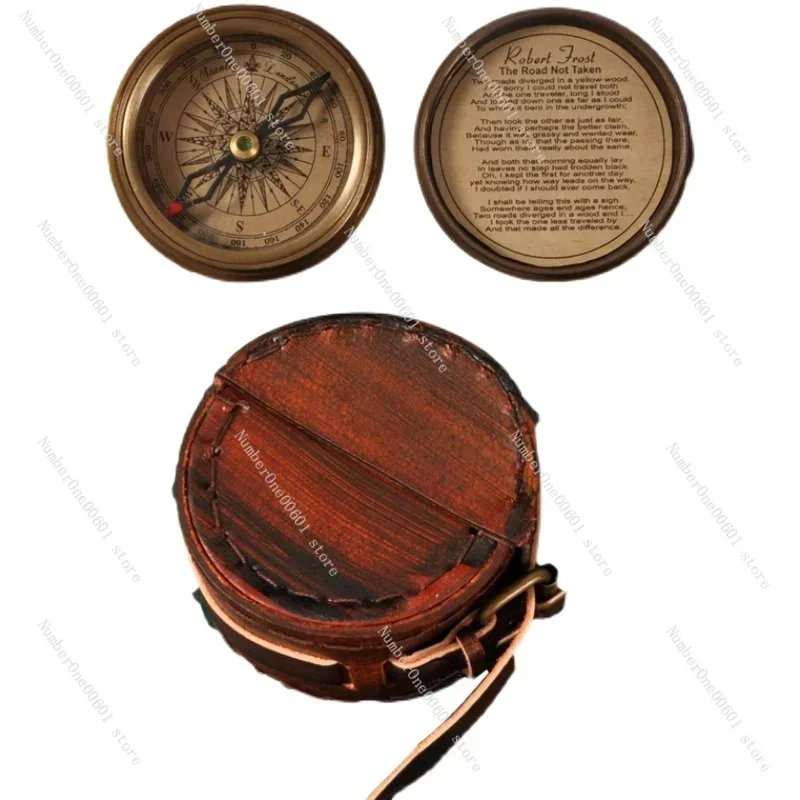Vintage Brass Compass Handheld Compass Outdoor Hiking Ornament
Vintage Brass Compass Handheld Compass Outdoor Hiking Ornament