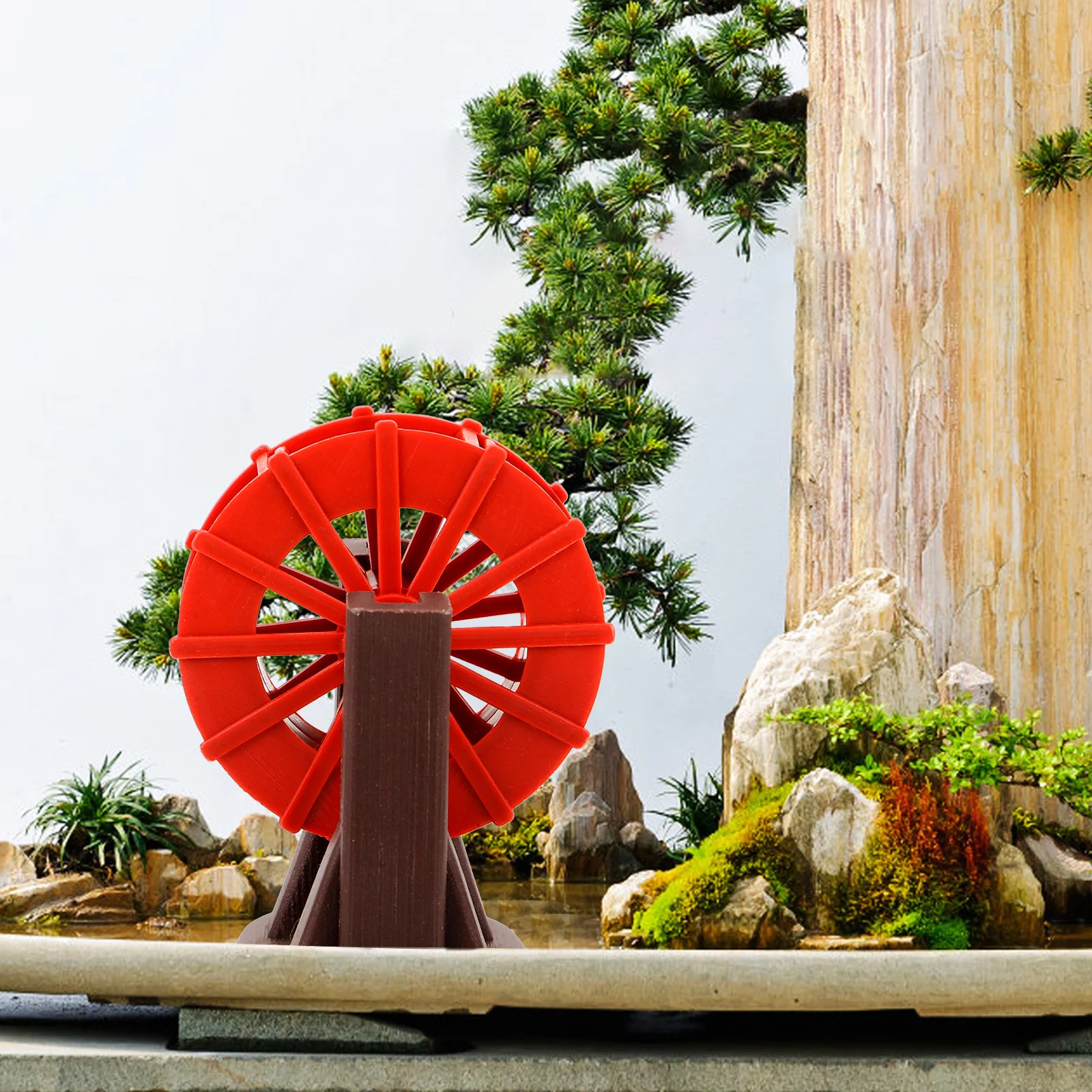 Mini Water Wheel 6CM Red Diameter 7.5x8.3CM Fountain Ornaments Fish Tank Garden Layout DIY Home Decor Micro Waterwheel Model 
Mini Water Wheel 6CM Red Diameter 7.5x8.3CM Fountain Ornaments Fish Tank Garden Layout DIY Home Decor Micro Waterwheel Model