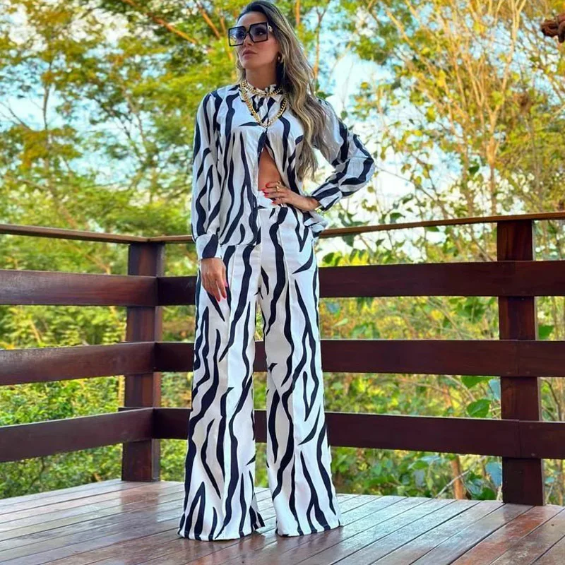 2025 Autumn New Fashion Women's Casual Trendy Loose 2 Pieces Stes Turn-down Collar Long Sleeve Shirts Wide Leg Trousers Female
2025 Autumn New Fashion Women's Casual Trendy Loose 2 Pieces Stes Turn-down Collar Long Sleeve Shirts Wide Leg Trousers Female
