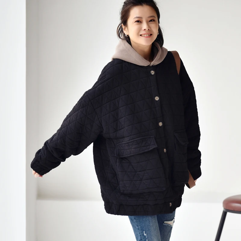 Female new beginning spring literary retro quilted outerwear all-match casual stand-up collar big pocket padded loose jacket
Female new beginning spring literary retro quilted outerwear all-match casual stand-up collar big pocket padded loose jacket