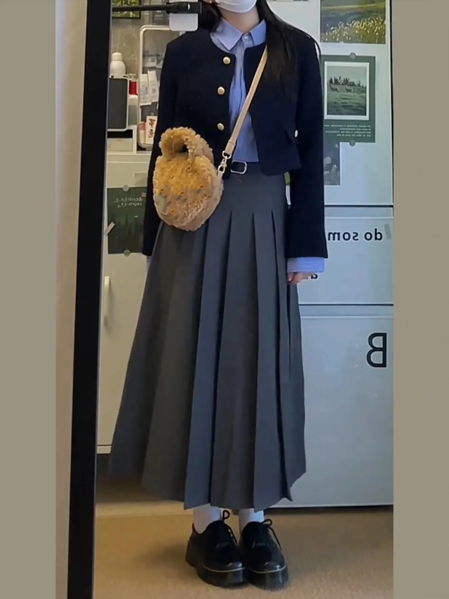 High Waist A-Line Midi Skirt Grey Pleated Women's Autumn Winter New Style Cover Hip Business Casual Umbrella Skirt
High Waist A-Line Midi Skirt Grey Pleated Women's Autumn Winter New Style Cover Hip Business Casual Umbrella Skirt
