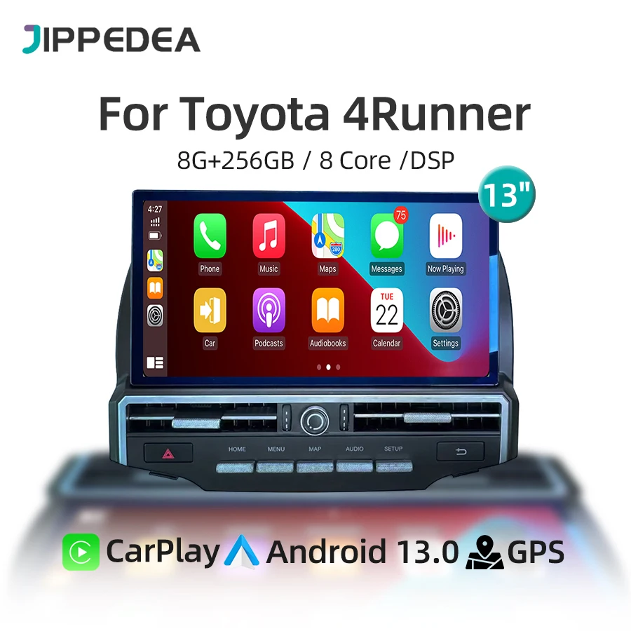 13 "CarPlay Auto Android 13 Автомобильный радиоприемник для Toyota 4 Runner 2009-2017 Автомобильный видео Мультимедийный плеер GPS-навигация 4G WiFi Bluetooth
13 "CarPlay Auto Android 13 Автомобильный радиоприемник для Toyota 4 Runner 2009-2017 Автомобильный видео Мультимедийный плеер GPS-навигация 4G WiFi Bluetooth